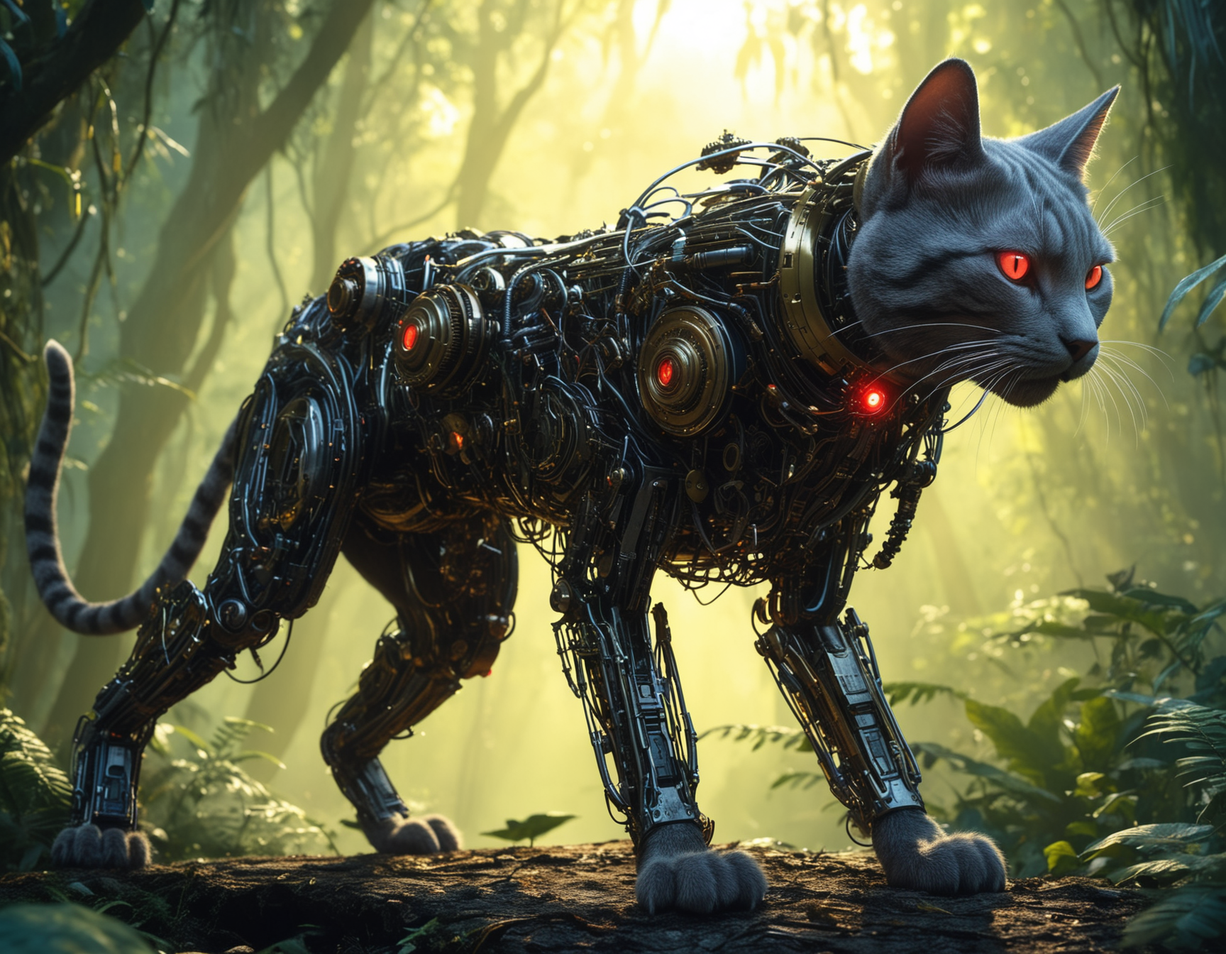 16664-2654688055-((((cybernetic))) machine anthromorphic cat made of metal) marching across a jungle planet, clockwork, glowing red eyes, Elegant.png